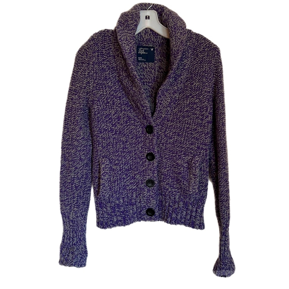 American Eagle | Purple Cardigan Button-down Sweater - Size Medium